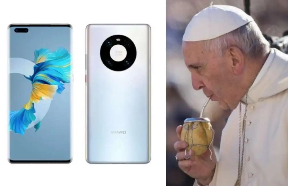 huawei mate bergoglio papa francesco