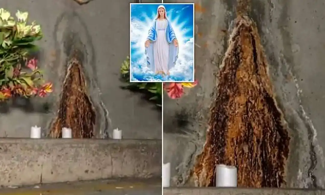 macchia di umidita' venerata come la madonna a bogota'