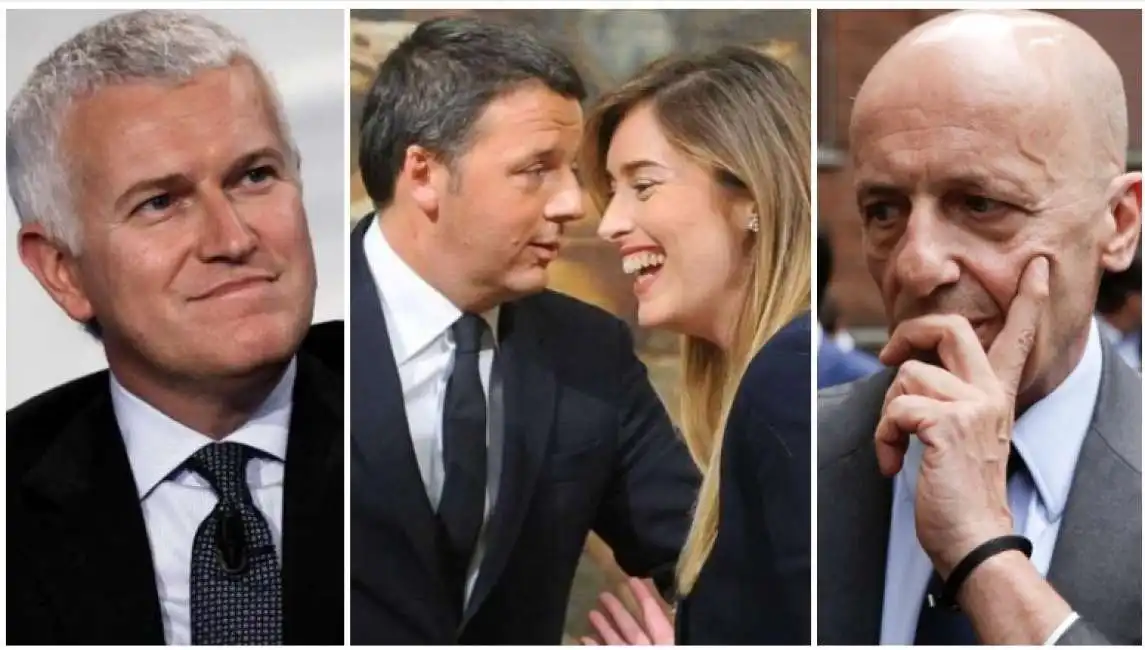 maurizio belpietro, matteo renzi, maria elena boschi, alessandro sallusti