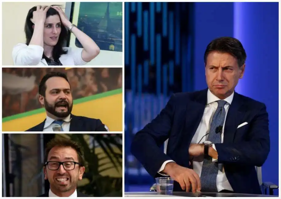 giuseppe conte chiara appendino alfonso bonafede castaldo 