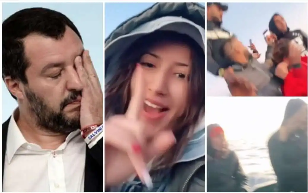 matteo salvini video influencer tunisina durante la traversata del mediterraneo 