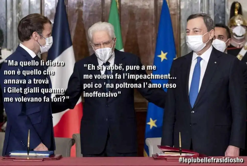 osho mattarella macron draghi di maio gilet gialli