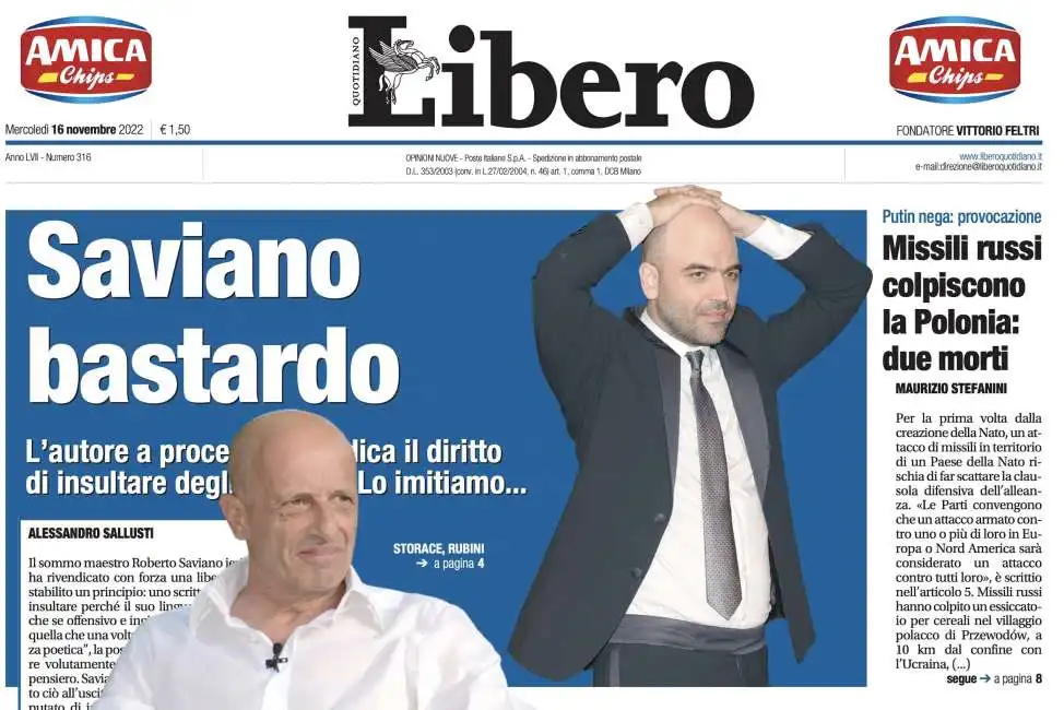 alessandro sallusti roberto saviano libero bastardo 