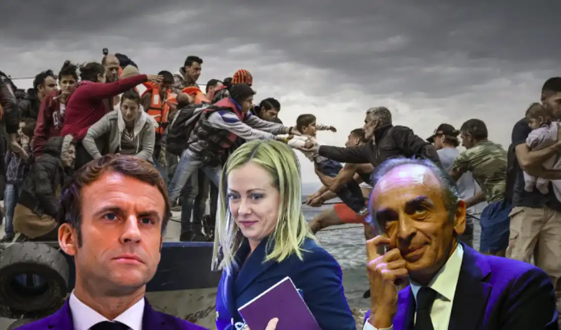 emmanuel macron giorgia meloni eric zemmour