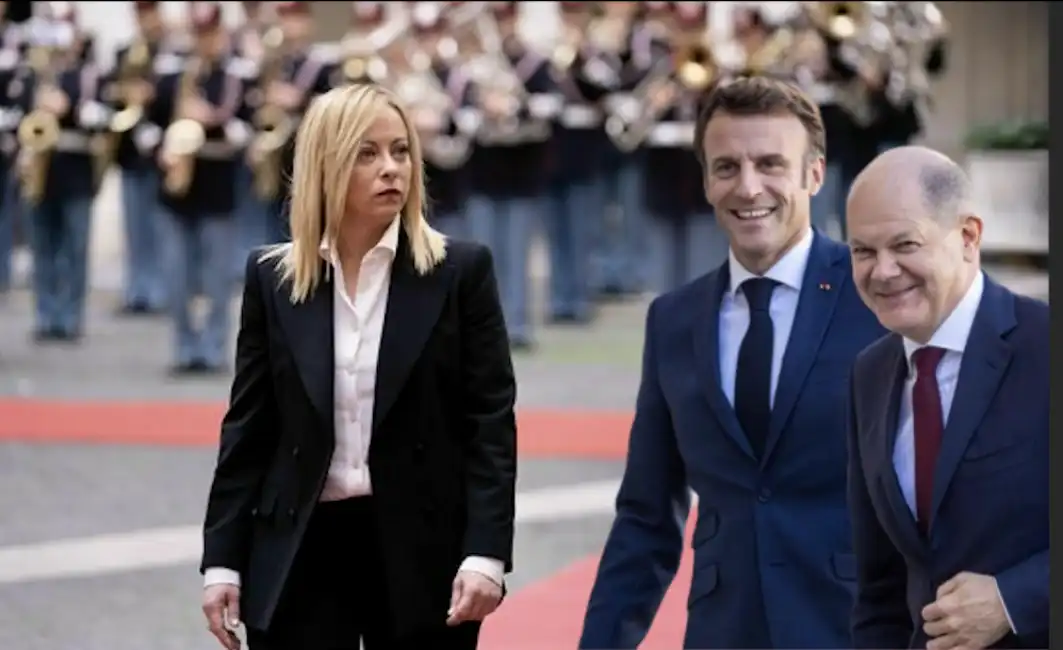 giorgia meloni emmanuel macron scholz