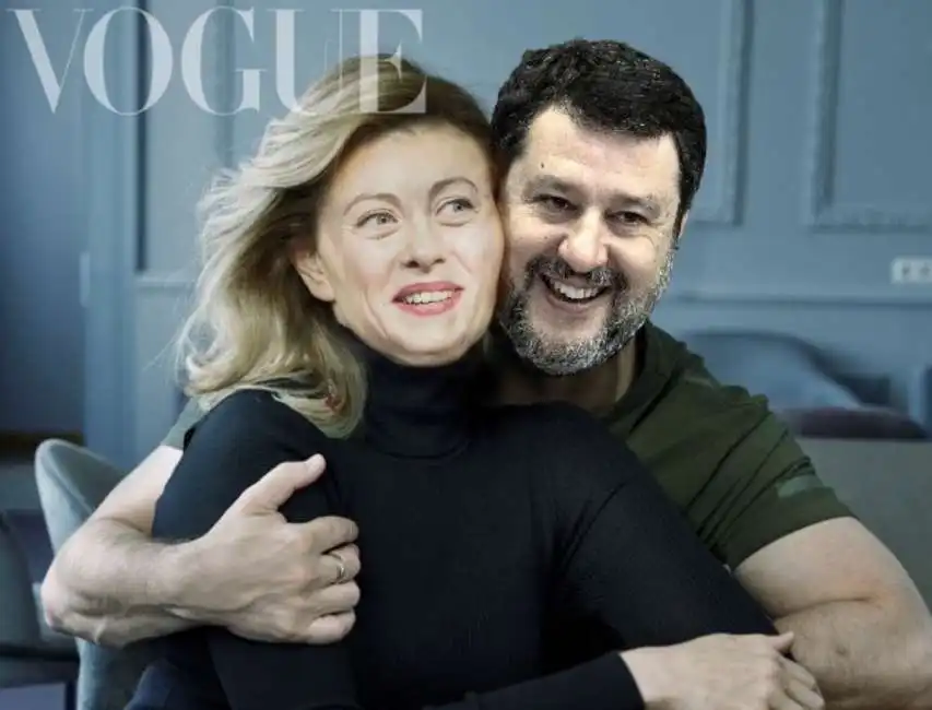 giorgia meloni matteo salvini meme by gnentologo 