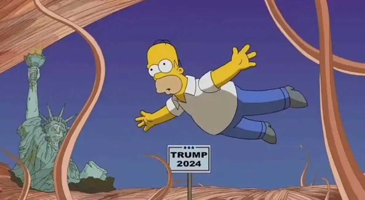 i simpson prevedono la ricandidatura di trump nel 2024