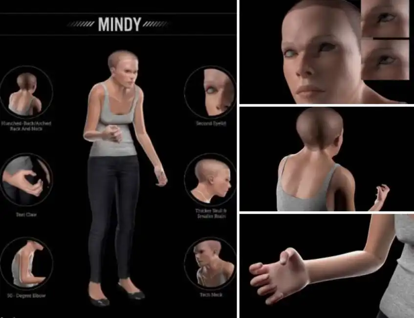 il modello 3d di mindy 