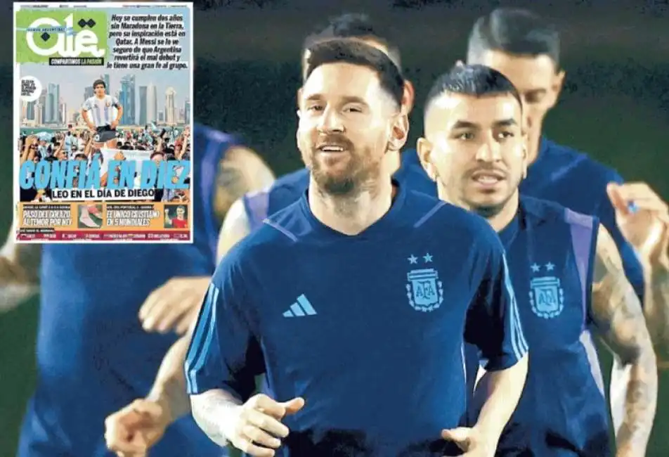 lionel messi - allenamento in qatar 2022 argentina