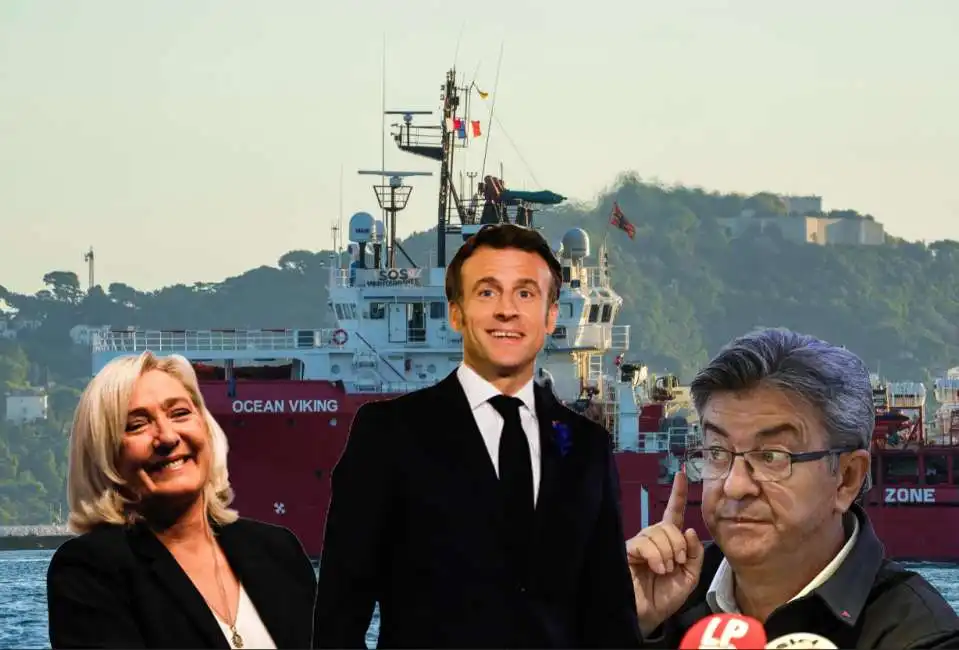 marine le pen emmanuel macron jean luc melenchon 