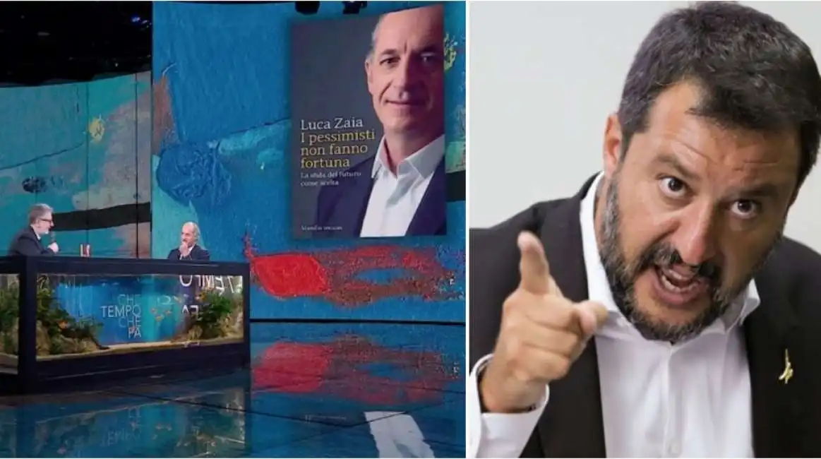 matteo salvini luca zaia che tempo che fa fabio fazio