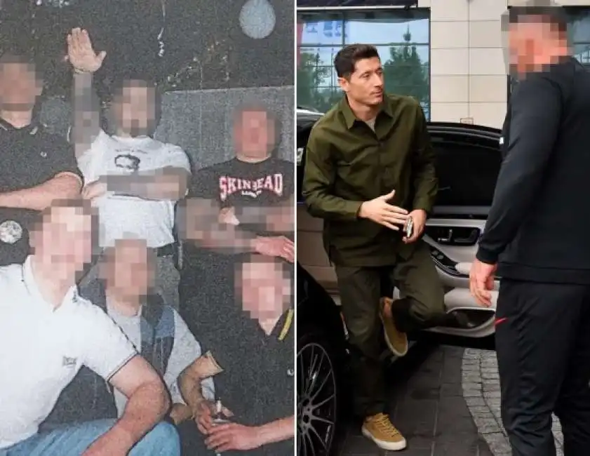 robert lewandowski e il bodyguard grucha 