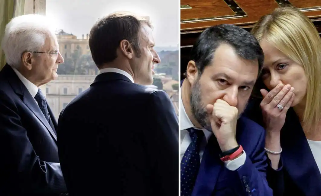 sergio mattarella emmanuel macron giorgia meloni matteo salvini 