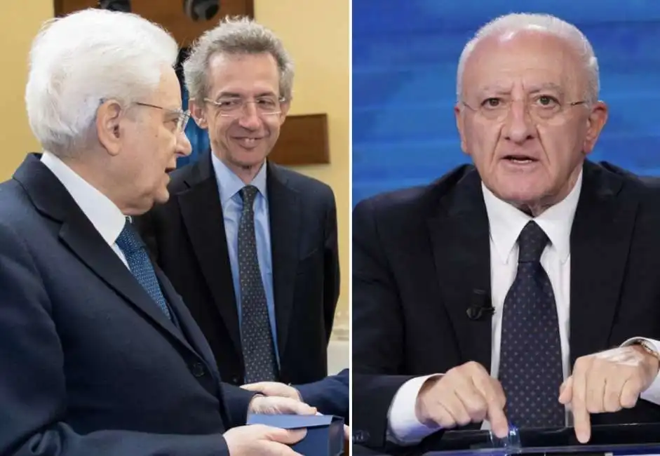 sergio mattarella gaetano manfredi vincenzo de luca