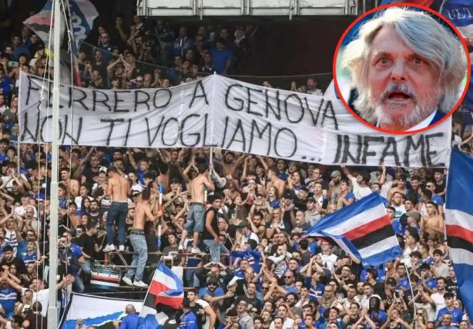 tifosi sampdoria contro massimo ferrero viperetta