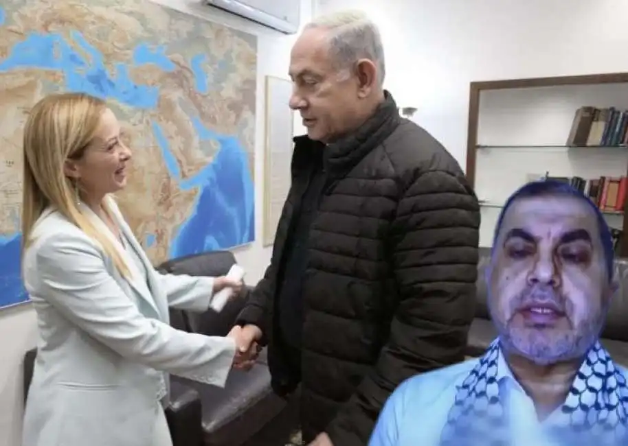 basem naim hamas giorgia meloni benjamin netanyahu