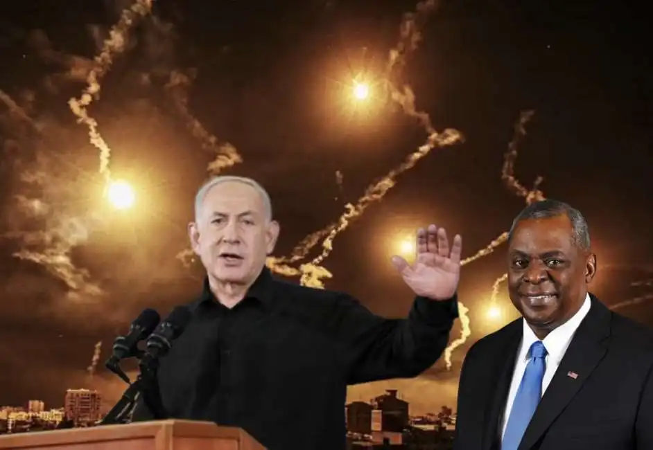 benjamin netanyahu lloyd austin gaza