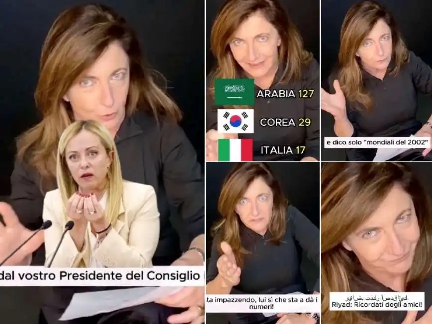 francesca reggiani imita giorgia meloni