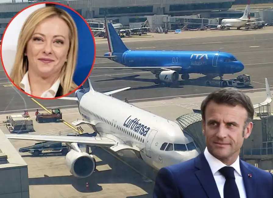 giorgia meloni emmanuel macron ita lufthansa