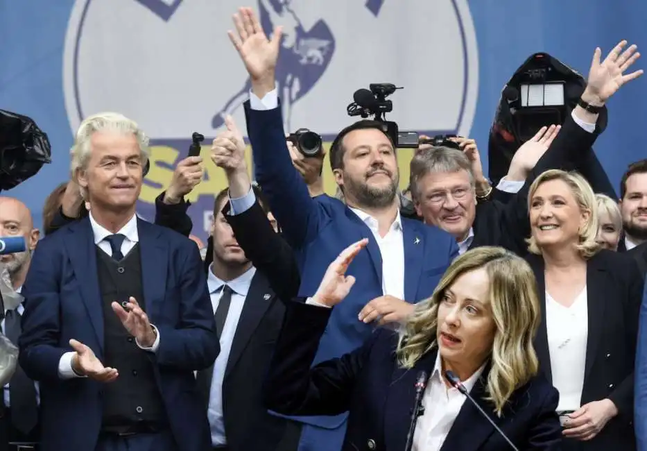 giorgia meloni geert wilders marine le pen matteo salvini 