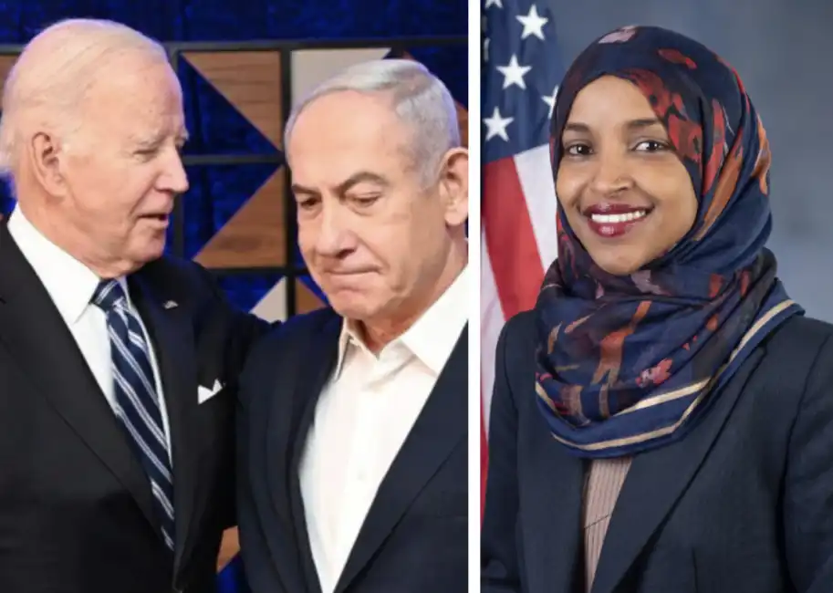 joe biden netanyahu ilham omar