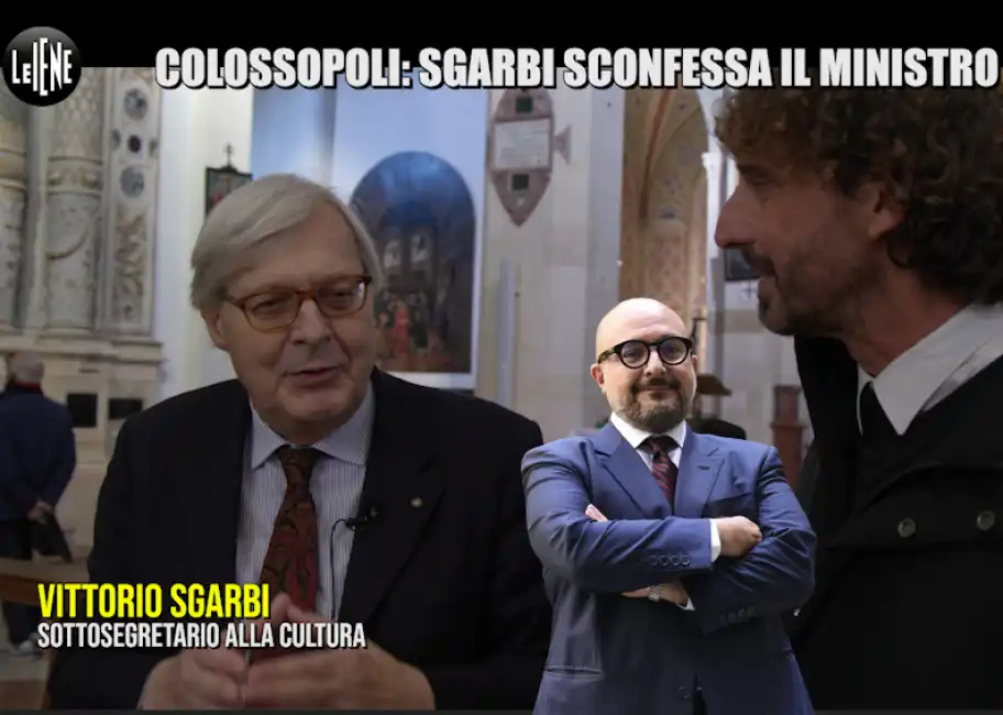 le iene vittorio sgarbi gennaro sangiuliano