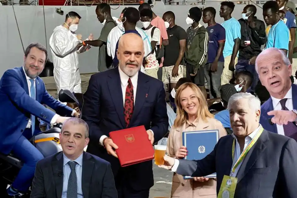 matteo salvini giorgia meloni edi rama migranti giovanbattista fazzolari piantedosi antonio tajani