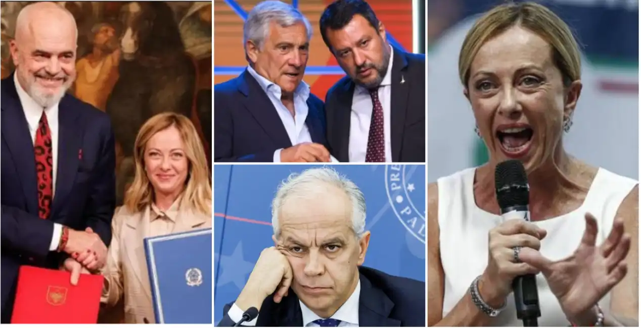 meloni rama tajani salvini piantedosi