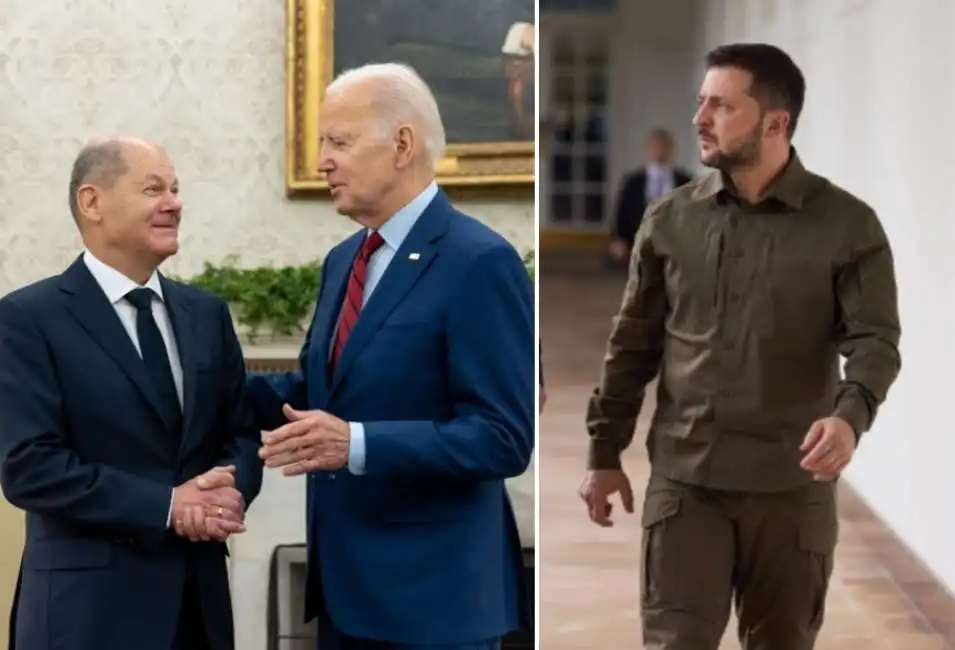 olaf scholz joe biden volodymyr zelensky