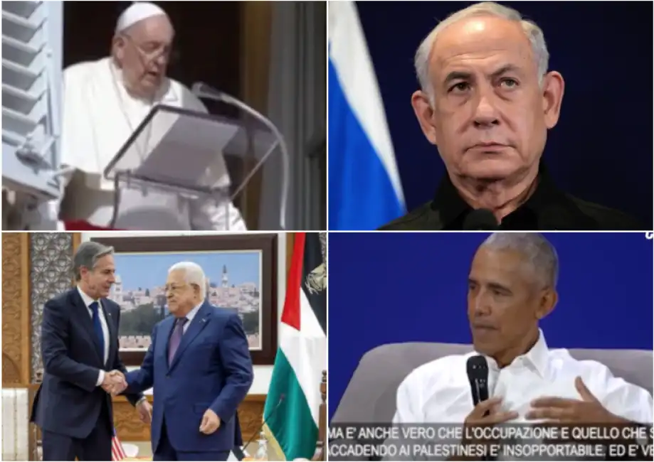 papa francesco netanyahu abu mazen obama