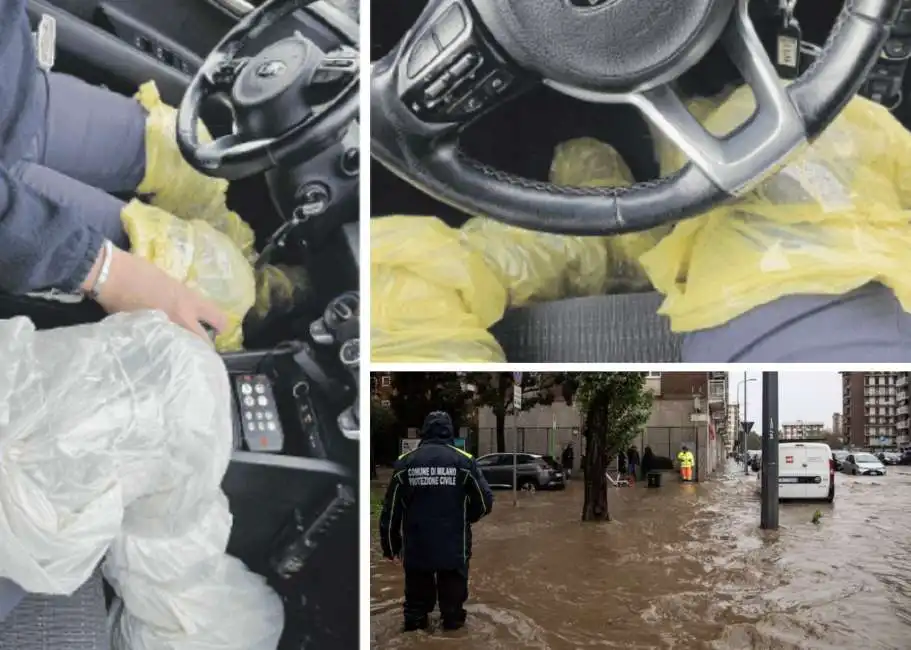 vigili urbani milano plastica stivali