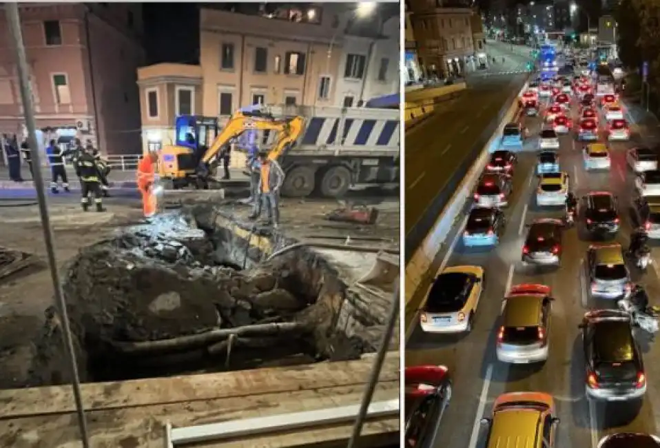 voragine di corso francia traffico