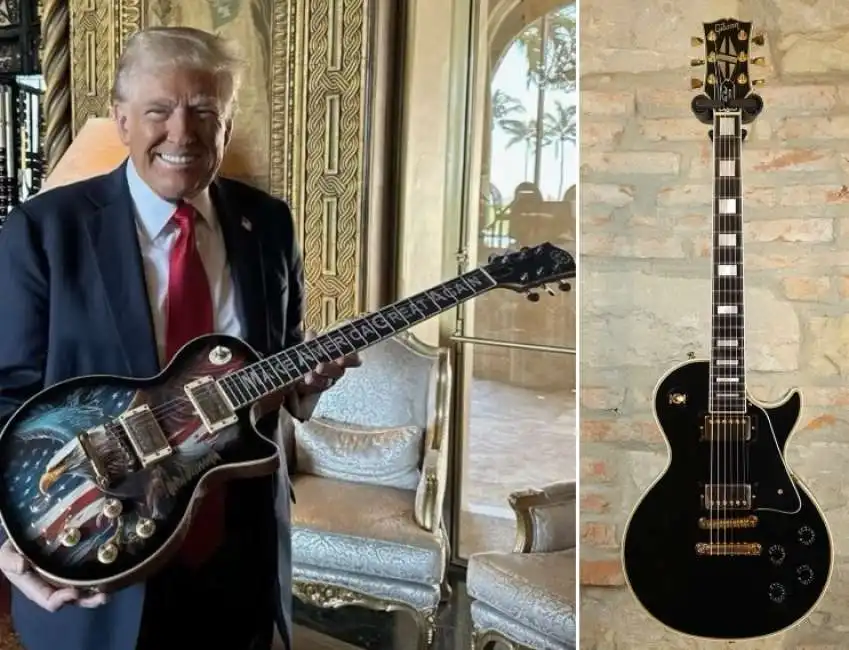 donald trump chitarra gibson les paul 