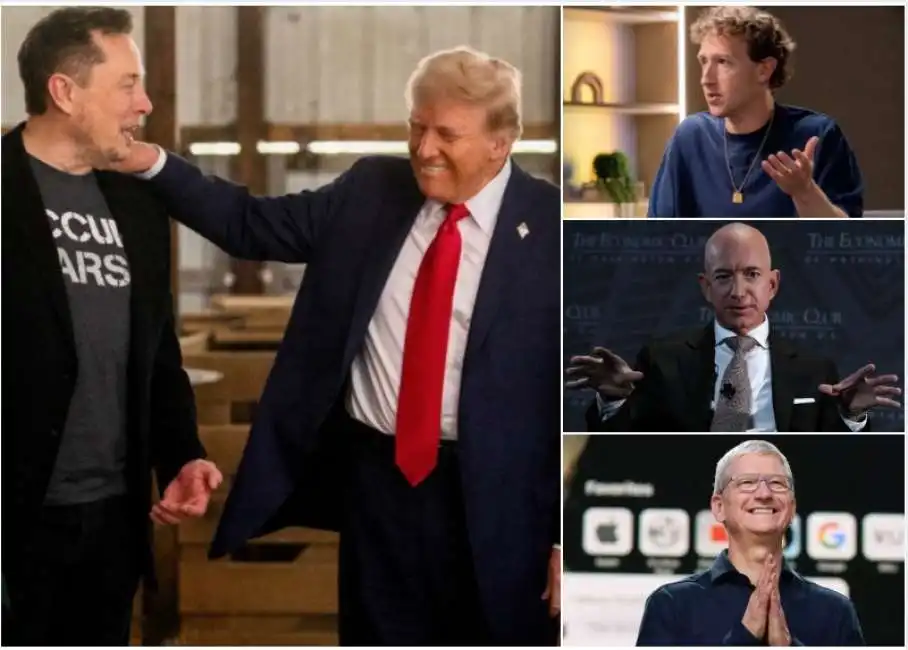 donald trump elon musk mark zuckerberg tim cook jeff bezos