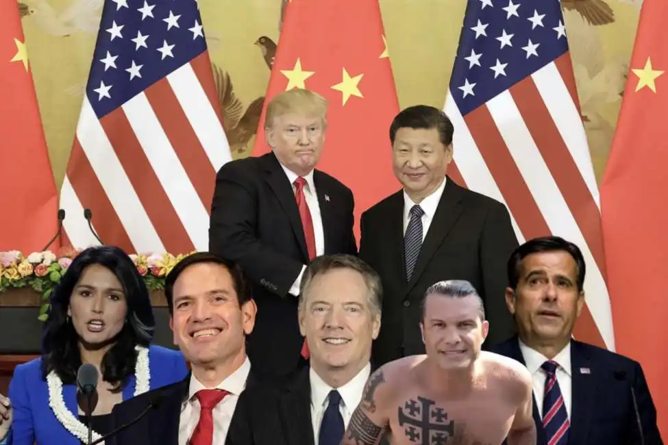 donald trump xi jinping pete hegseth tulsi gabbard john ratcliffe marco rubio 