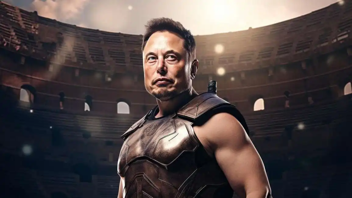 elon musk al colosseo