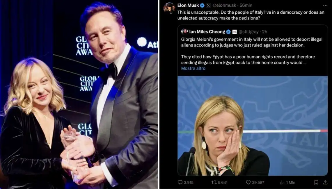 elon musk giorgia meloni 