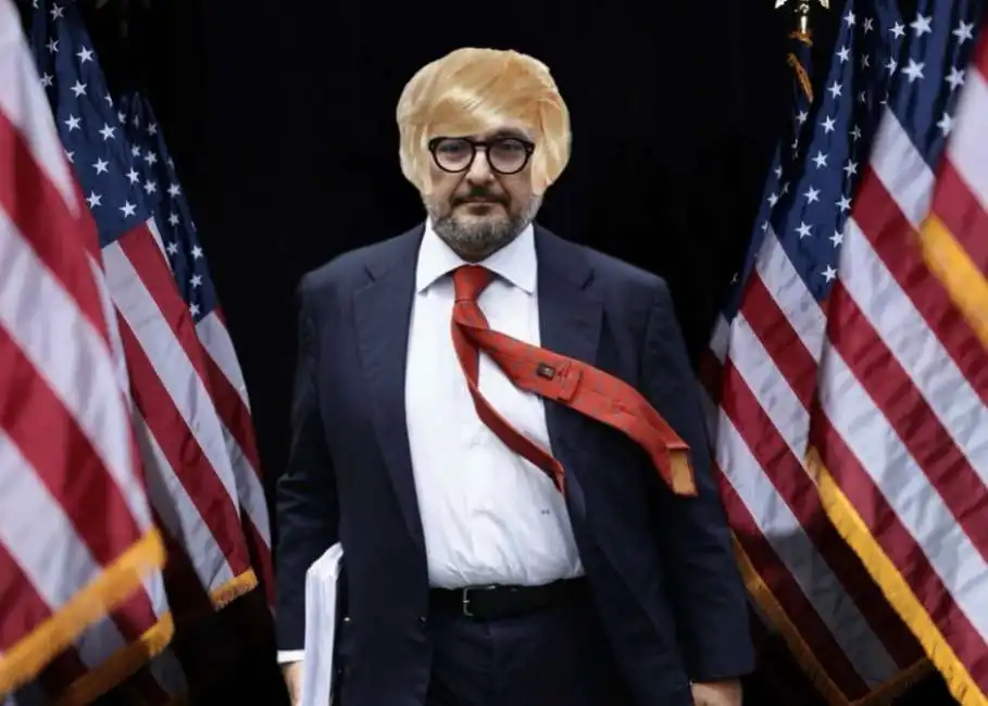 gennaro sangiuliano versione donald trump meme