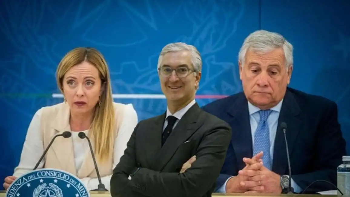 giorgia meloni antonio tajani francesco genuardi 