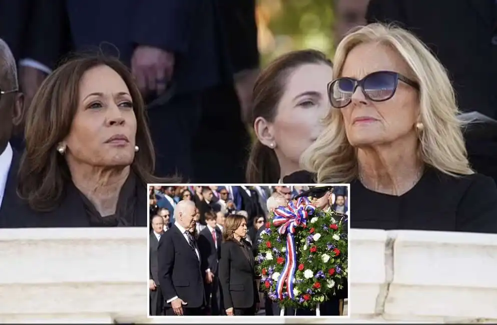 kamala harris - jill biden - veteran day - cimitero di arlington 