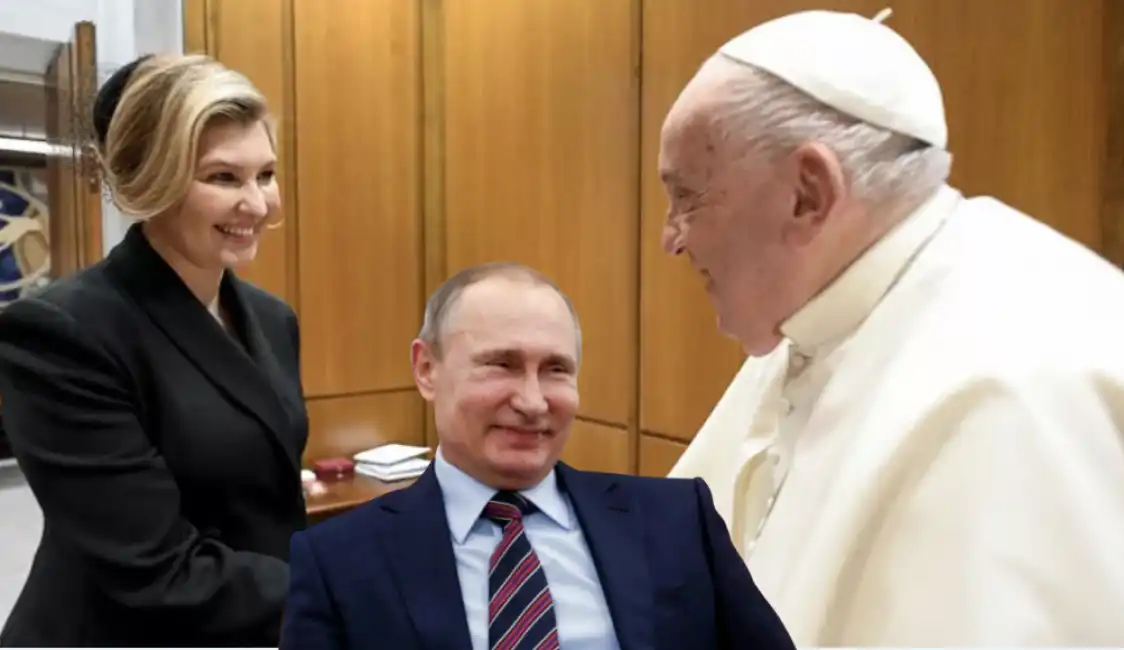 olena zelenska papa francesco vladimir putin