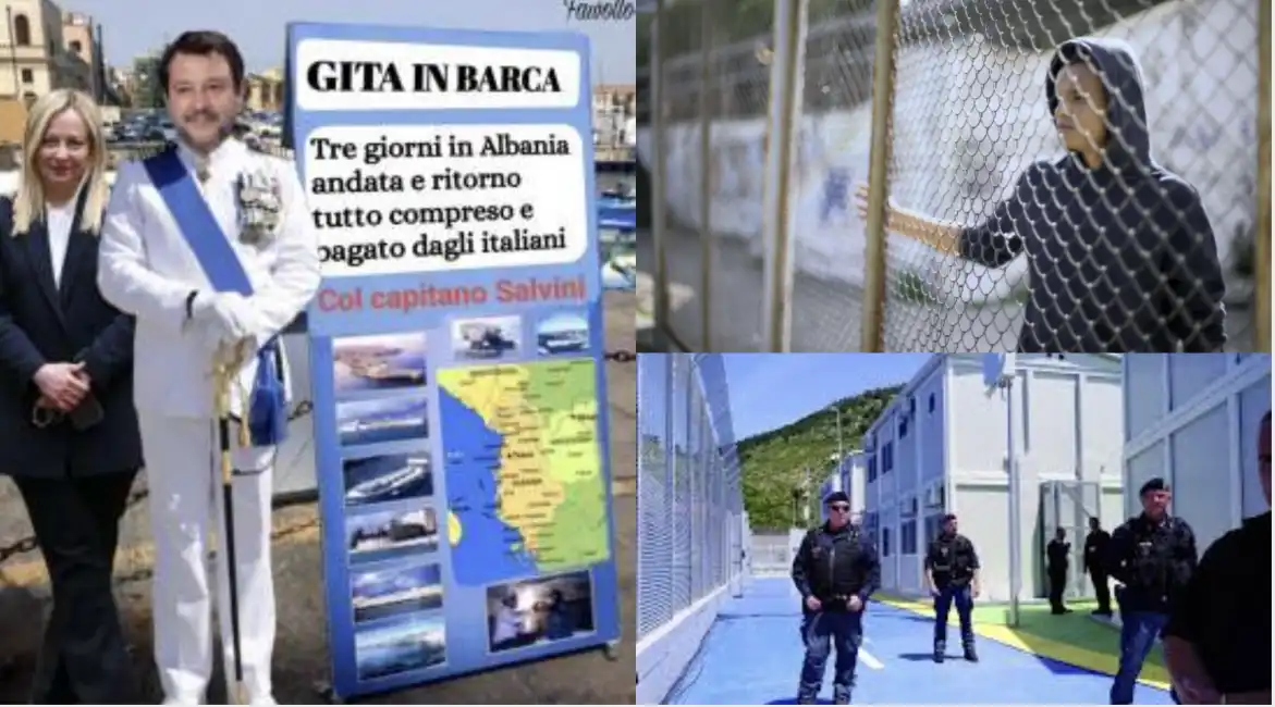 salvini migranti meloni albania