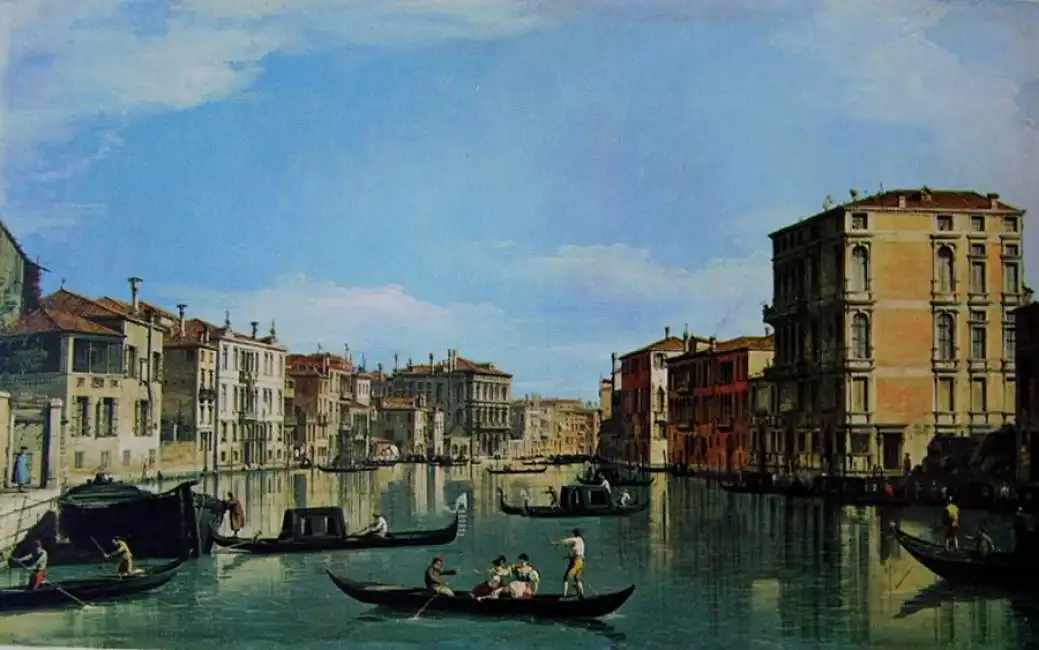 canaletto il canal grande fra palazzo bembo e vendramin calergi