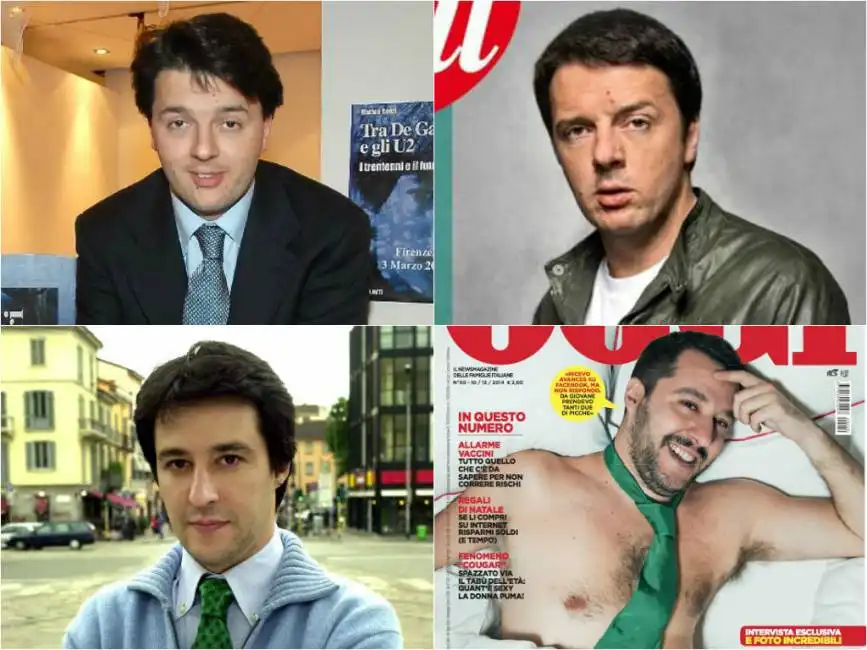 renzi e salvini - prima e dopo