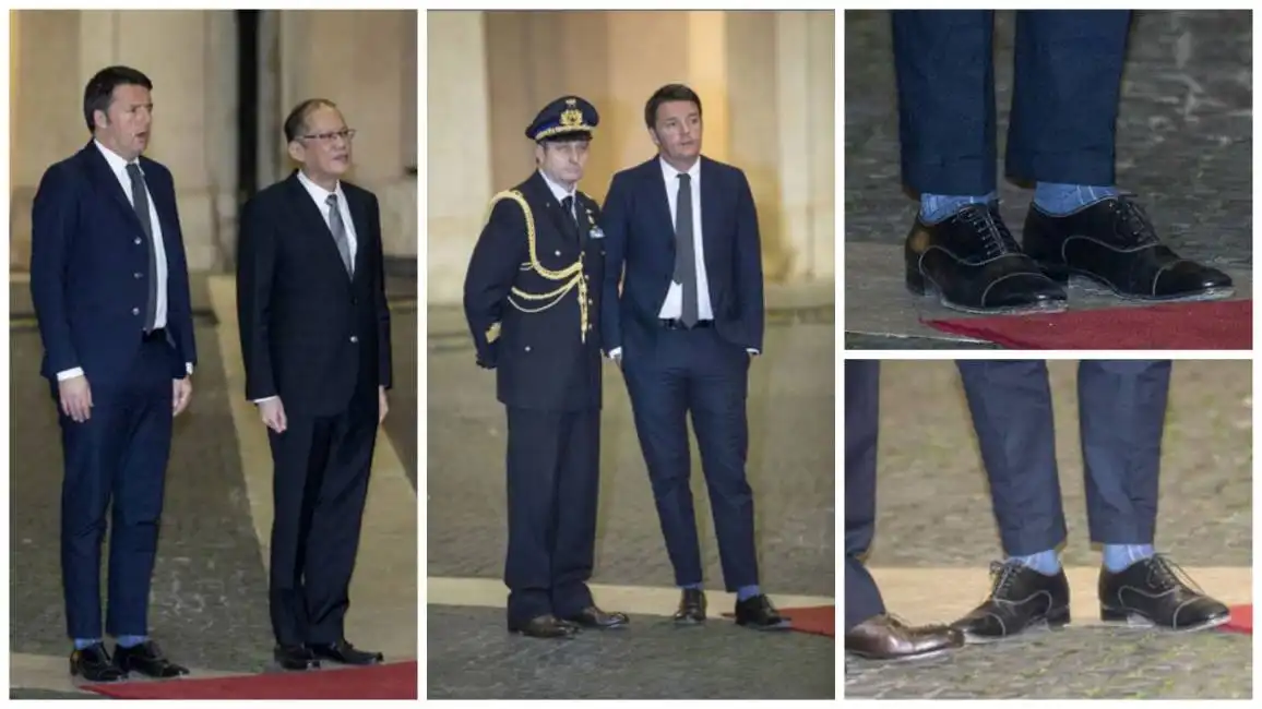 renzi calzino blu