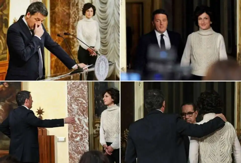 agnese landini e matteo renzi durante le dimissioni 