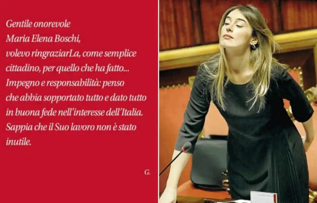 maria elena boschi ringraziamenti