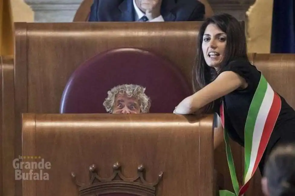 virginia raggi beppe grillo 