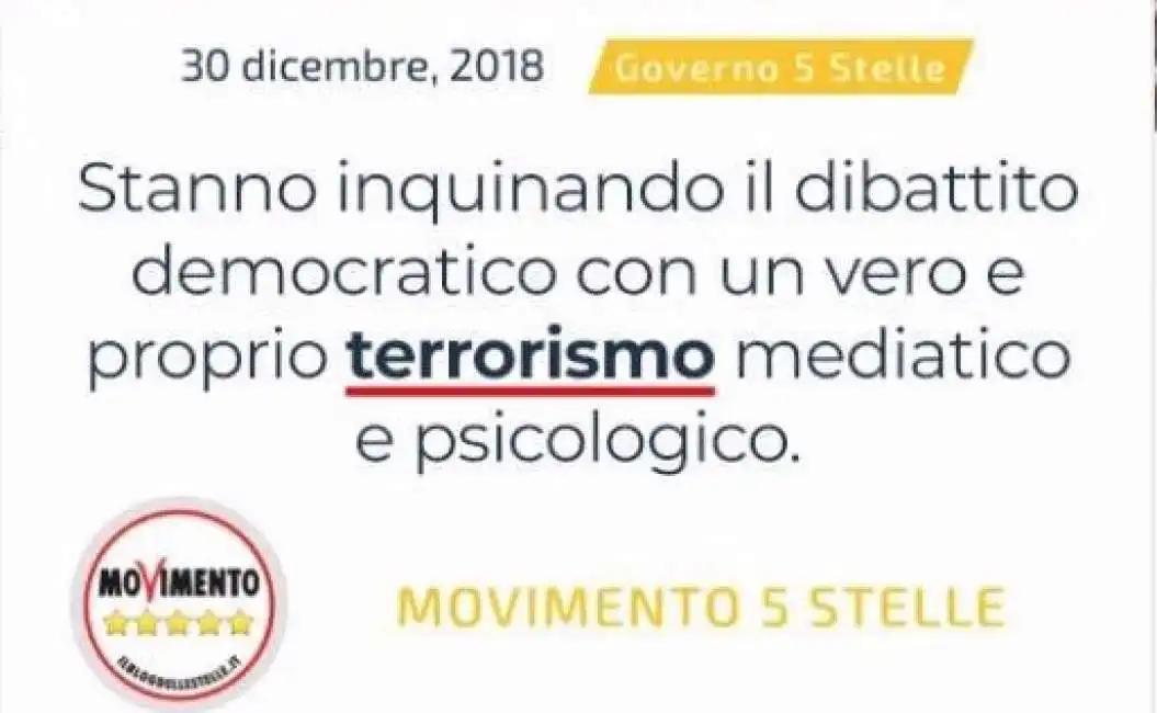 blog delle stelle - il riferimento al terrorismo 