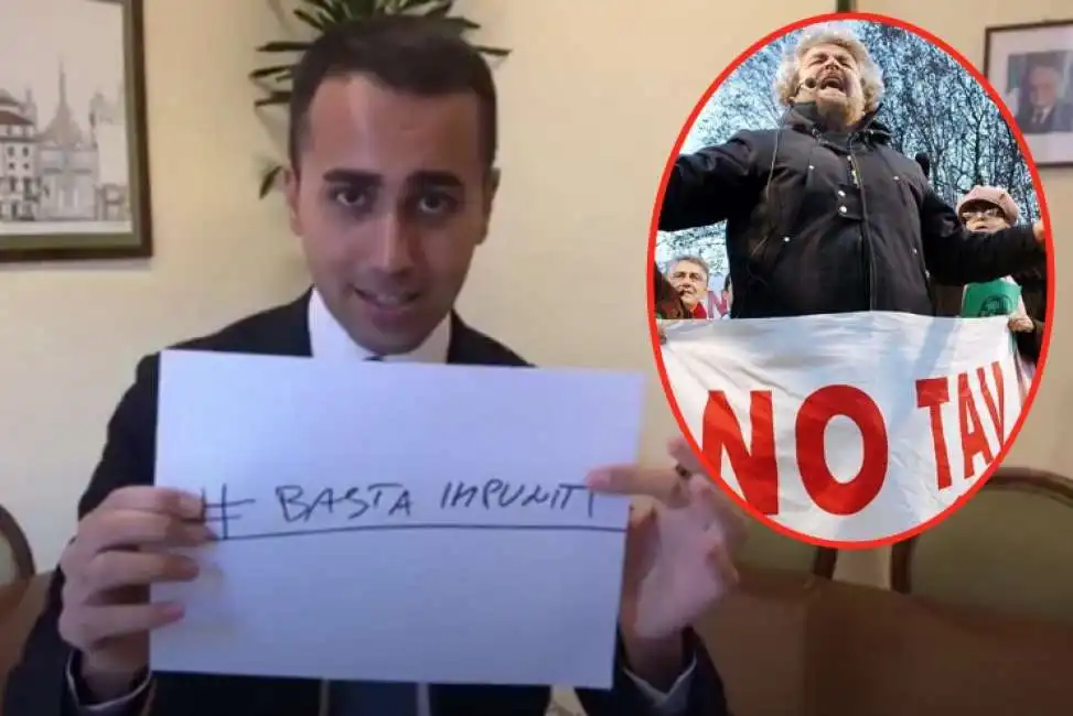 luigi di maio beppe grillo no tav impuniti prescrizione